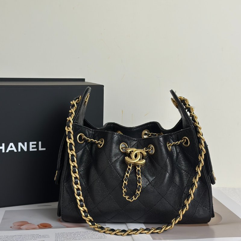 CHANEL 25 Mini hobo bag - 黑金-0