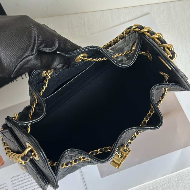 CHANEL 25 Mini hobo bag - 黑金-5