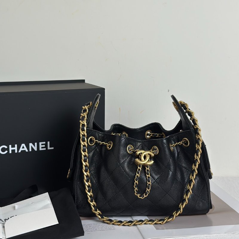 CHANEL 25 Mini hobo bag - 黑金-6