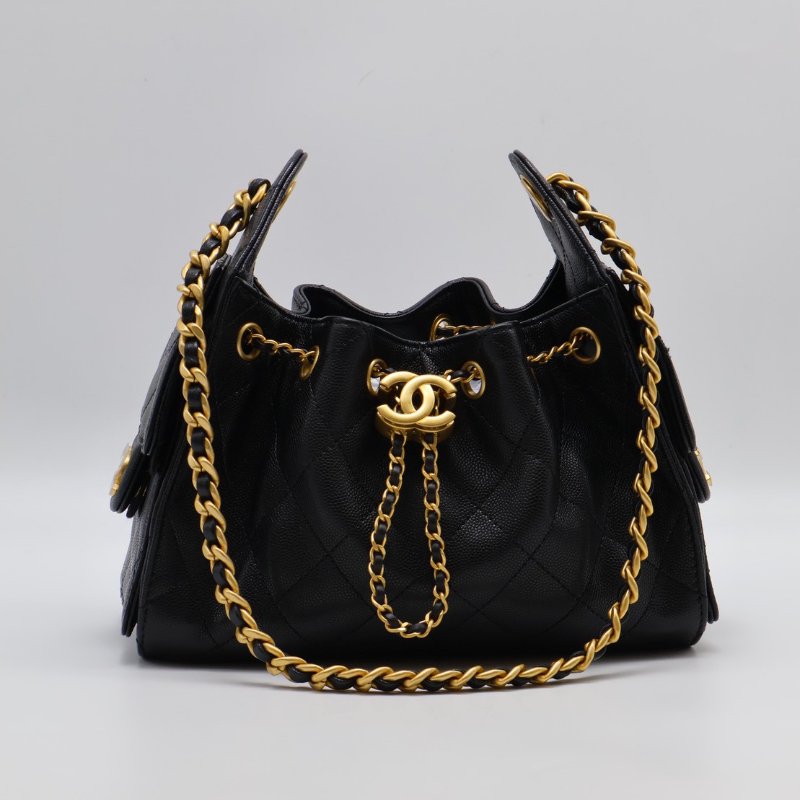 CHANEL 25 Mini hobo bag - 黑金-0