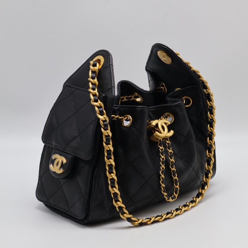 CHANEL 25 Mini hobo bag - 黑金-2