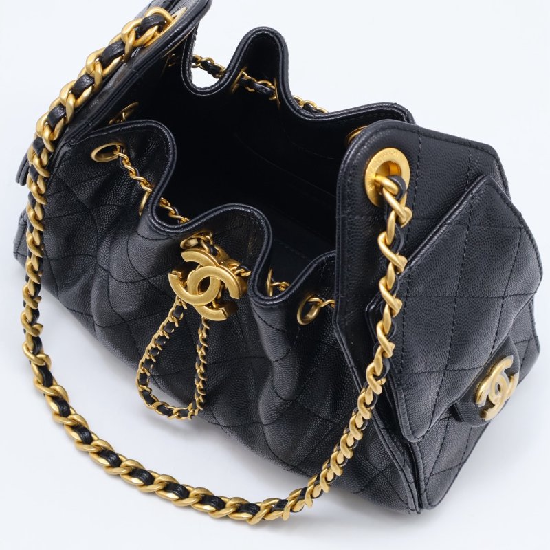 CHANEL 25 Mini hobo bag - 黑金-5