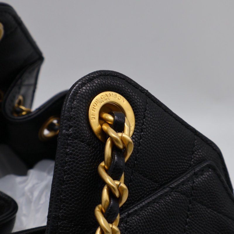 CHANEL 25 Mini hobo bag - 黑金-6