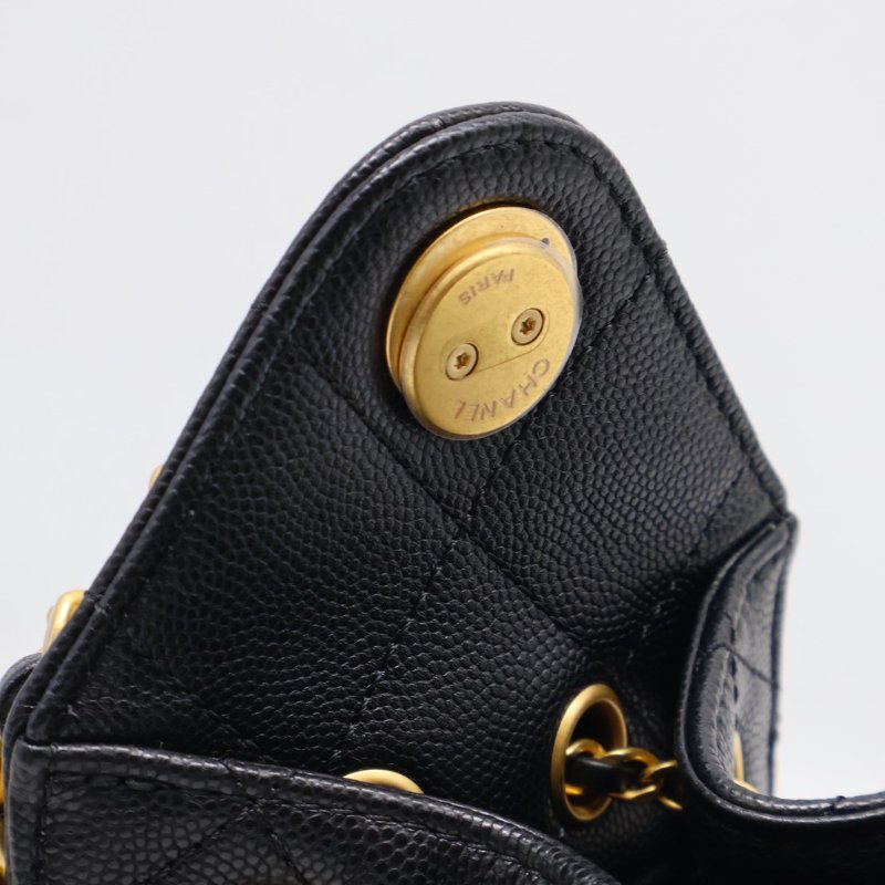 CHANEL 25 Mini hobo bag - 黑金-8