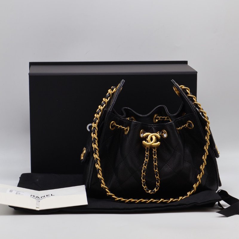 CHANEL 25 Mini hobo bag - 黑金-17