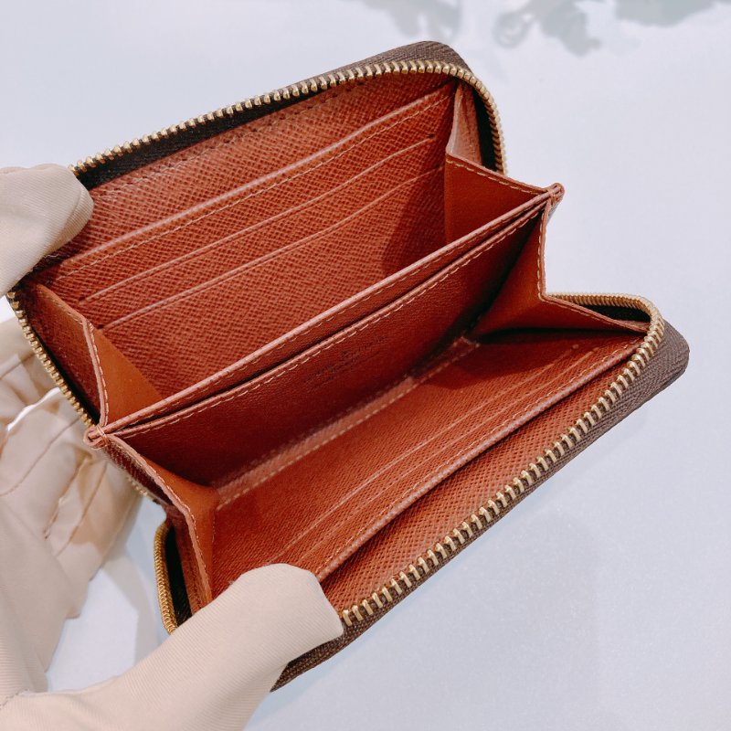 TW4758 Louis Vuitton 路易威登 拉鏈散錢包 經典花紋 Zippy Coin Purse M60067 Monogram Canvas Brown-5