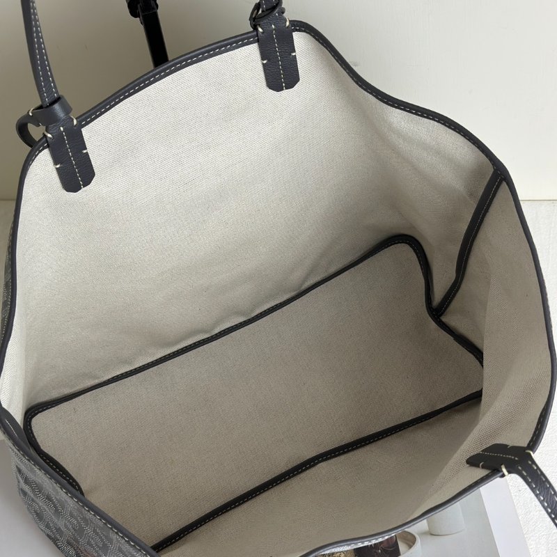 GOYARD 新版亞麻帆布Tote - 小號灰-5