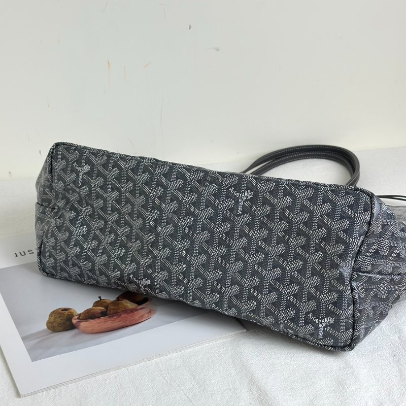 GOYARD 新版亞麻帆布Tote - 小號灰-6