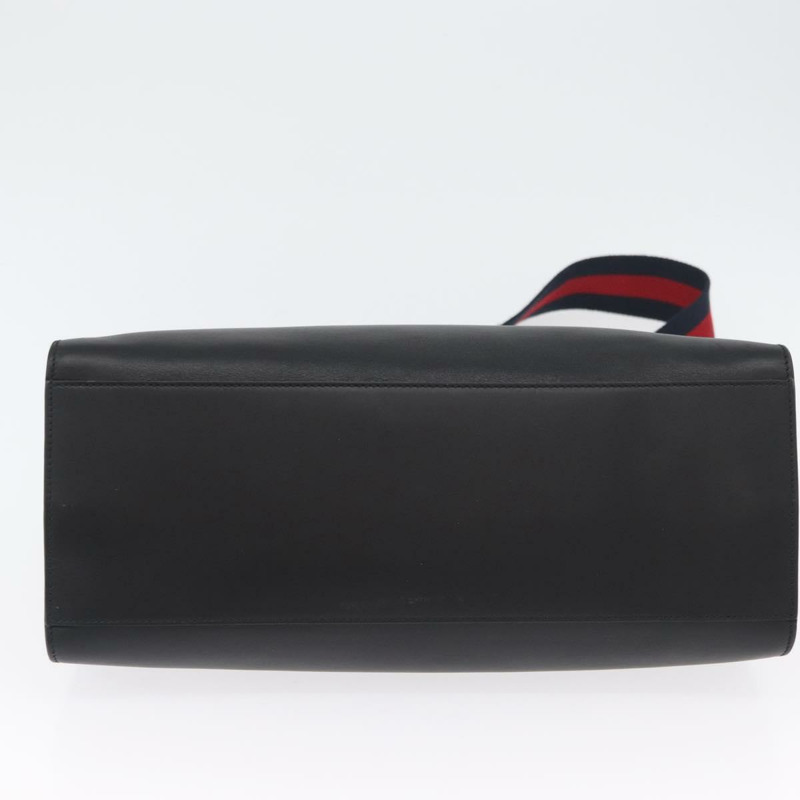 【日本直送】GUCCI Bamboo Sherry Line 手提包 皮革 兩用 黑色 金色 453764 正品 ep13318-4