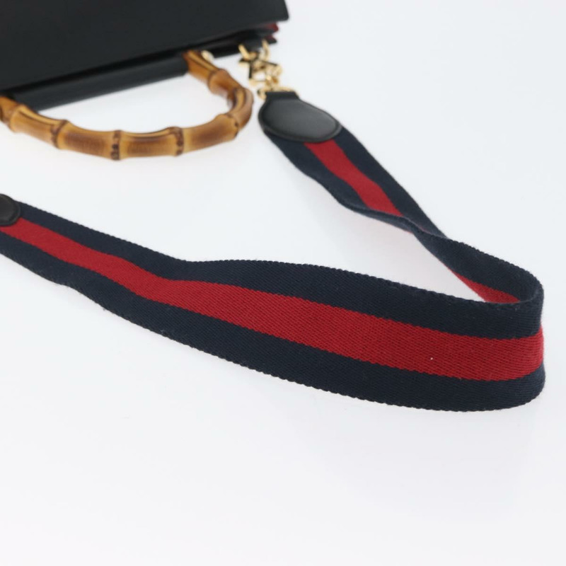 【日本直送】GUCCI Bamboo Sherry Line 手提包 皮革 兩用 黑色 金色 453764 正品 ep13318-7
