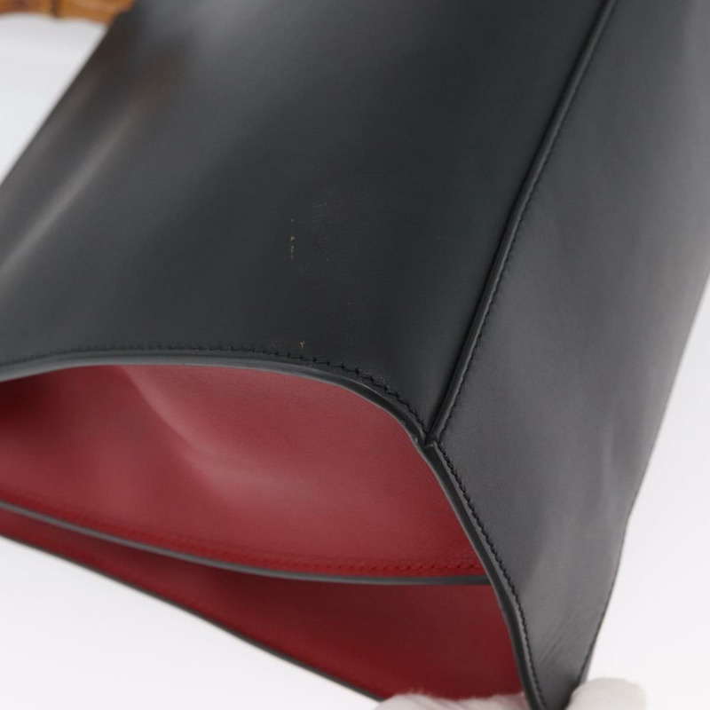 【日本直送】GUCCI Bamboo Sherry Line 手提包 皮革 兩用 黑色 金色 453764 正品 ep13318-16