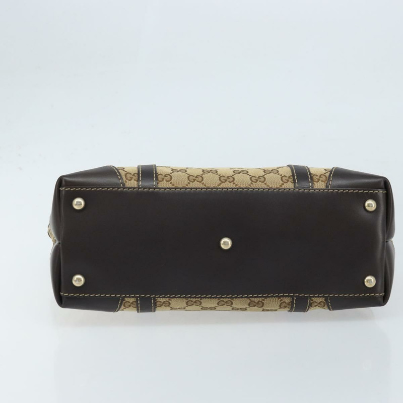 【日本直送】GUCCI GG帆布可愛手提包 米色金色 257069 正品 am10873V-4