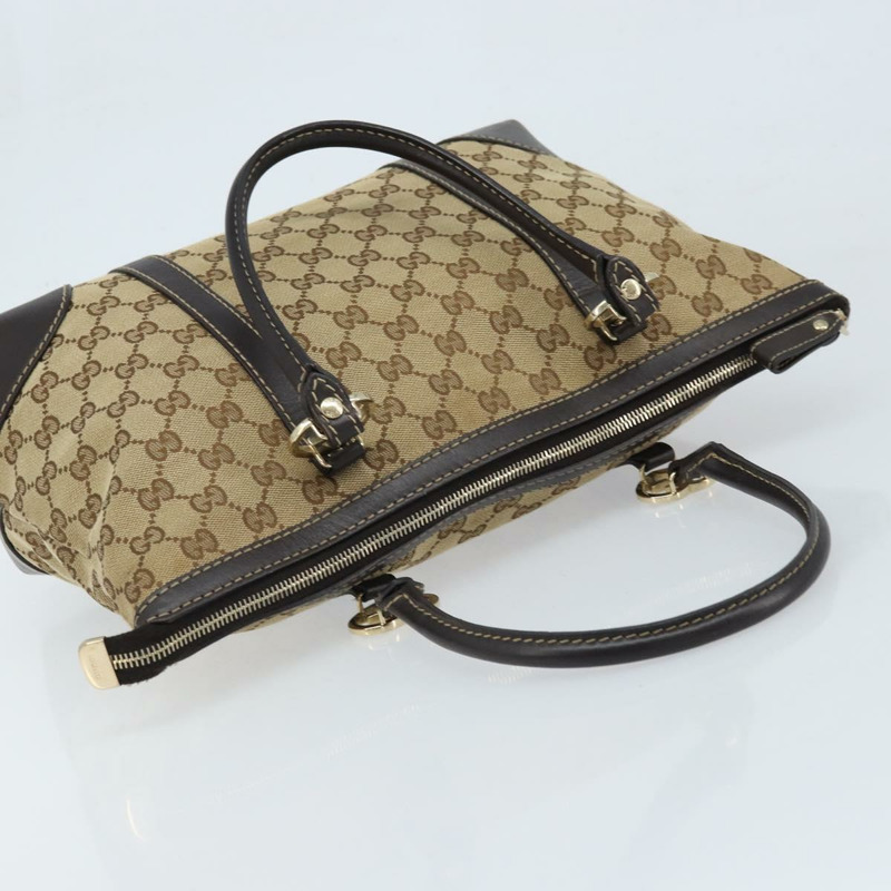 【日本直送】GUCCI GG帆布可愛手提包 米色金色 257069 正品 am10873V-5