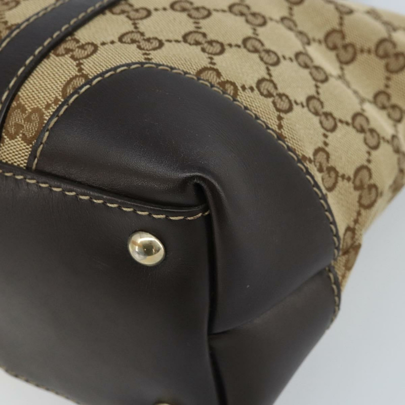 【日本直送】GUCCI GG帆布可愛手提包 米色金色 257069 正品 am10873V-7