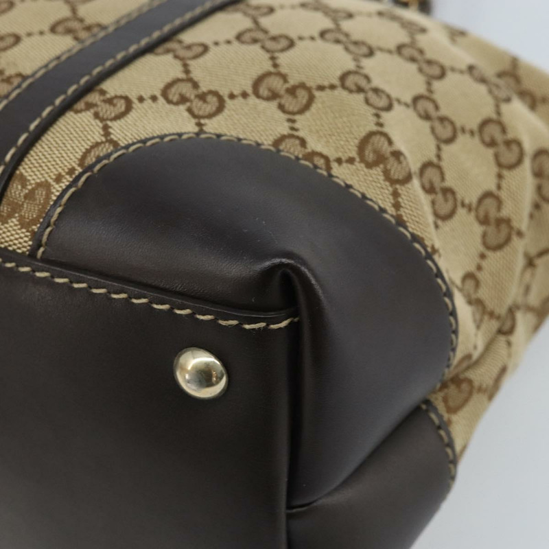【日本直送】GUCCI GG帆布可愛手提包 米色金色 257069 正品 am10873V-15