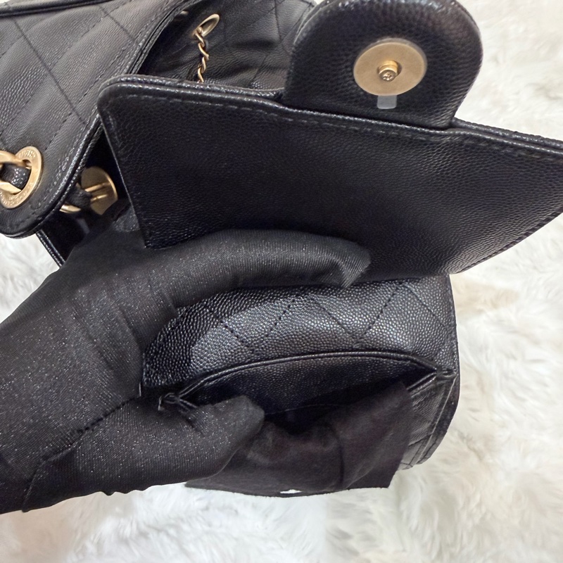 Chanel 25bag 小號 黑金-10