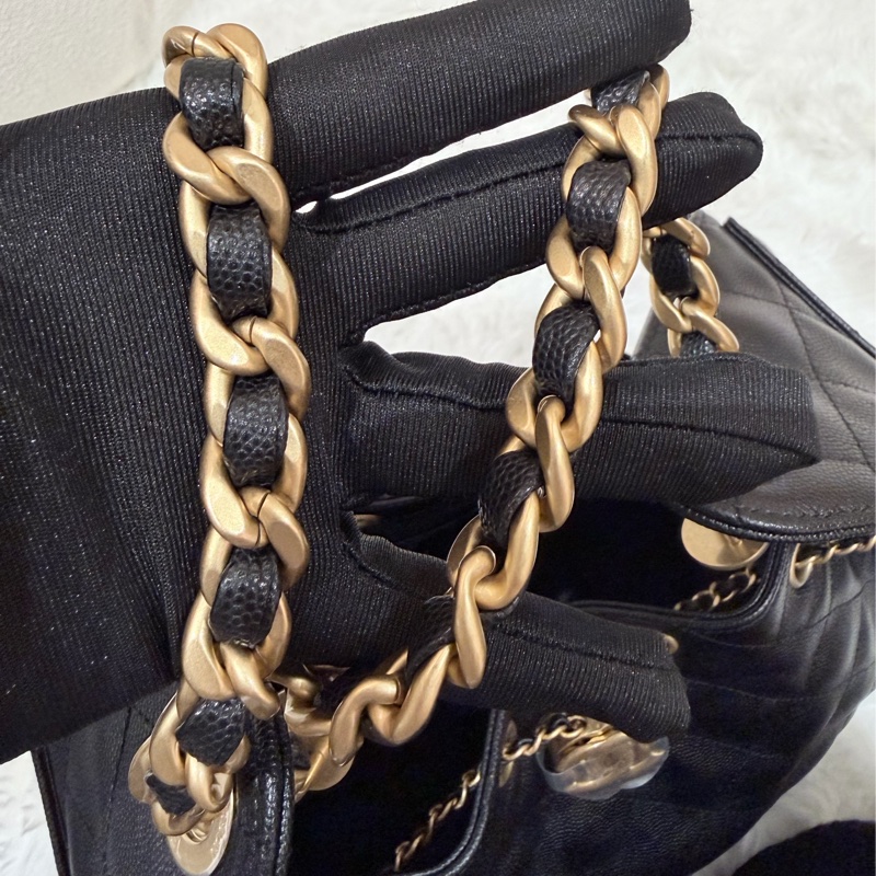 Chanel 25bag 小號 黑金-14