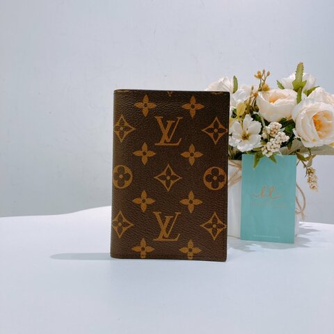 TW4759	Louis Vuitton 路易威登 護照套 卡包 經典花紋Passport Holder Canvas Brown Monogram