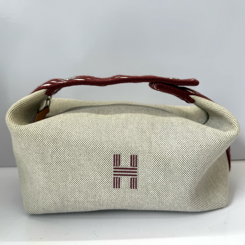 HERMES 愛馬仕 BRIT A CANVAS POUCH 帆布包 飯盒包-0