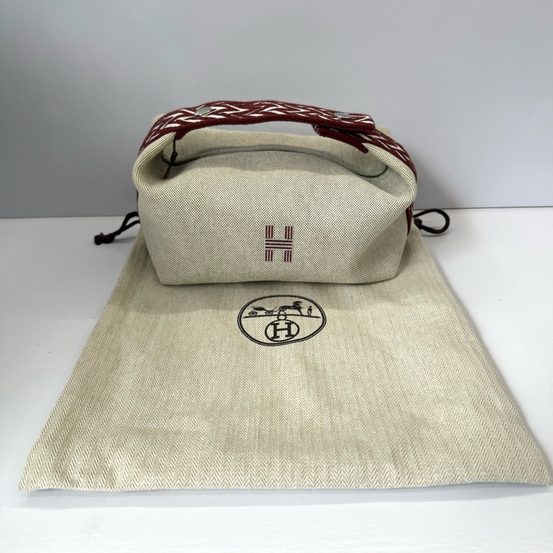 HERMES 愛馬仕 BRIT A CANVAS POUCH 帆布包 飯盒包-2