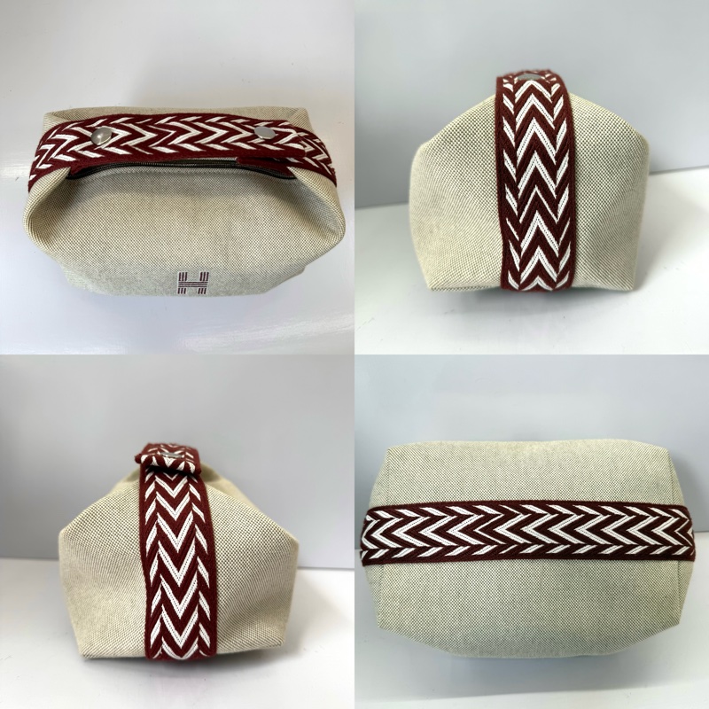 HERMES 愛馬仕 BRIT A CANVAS POUCH 帆布包 飯盒包-3