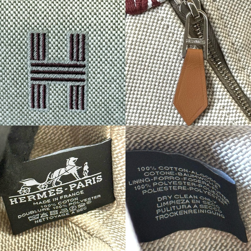 HERMES 愛馬仕 BRIT A CANVAS POUCH 帆布包 飯盒包-7