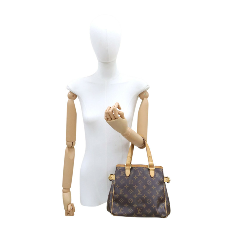 棕色 原花帆布 Batignolles PM 手提包【LOUIS VUITTON LV 路易威登】 M51156-9