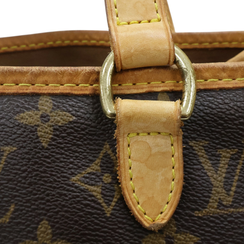棕色 原花帆布 Batignolles PM 手提包【LOUIS VUITTON LV 路易威登】 M51156-16