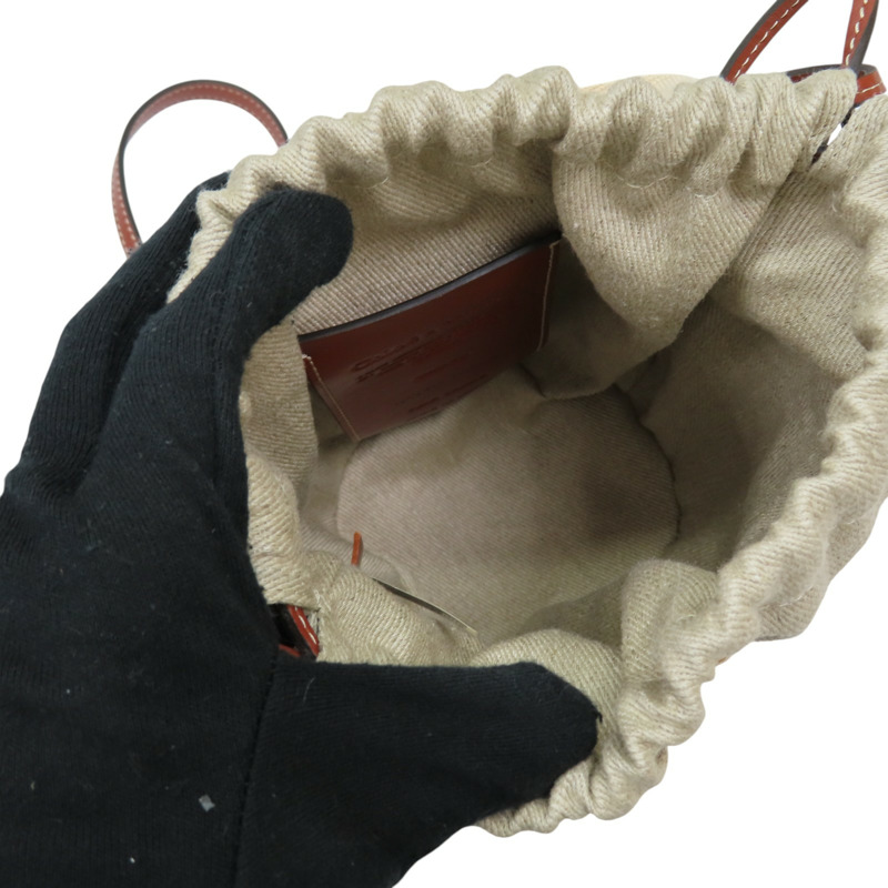 棕色 草編 Woody 小籃子 肩背包【Chloe 克羅伊】 CHC22SS381G55101-4