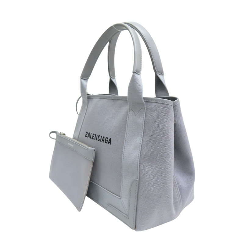 灰色帆布 Navy Cabas S 手提包【Balenciaga 巴黎世家】 339933-2