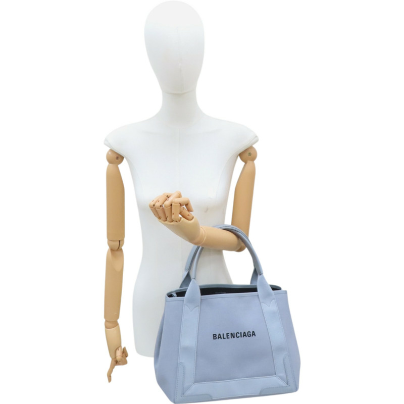 灰色帆布 Navy Cabas S 手提包【Balenciaga 巴黎世家】 339933-10