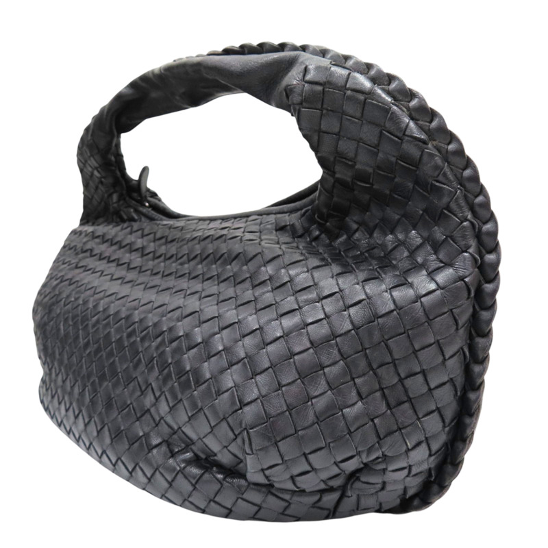黑色 羊皮編織 Veneta 手提包【BOTTEGA VENETA BV 寶緹嘉】 232499-2
