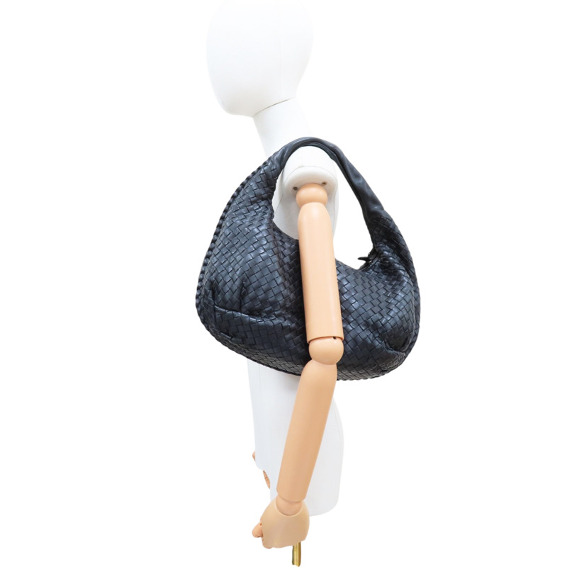 黑色 羊皮編織 Veneta 手提包【BOTTEGA VENETA BV 寶緹嘉】 232499-9