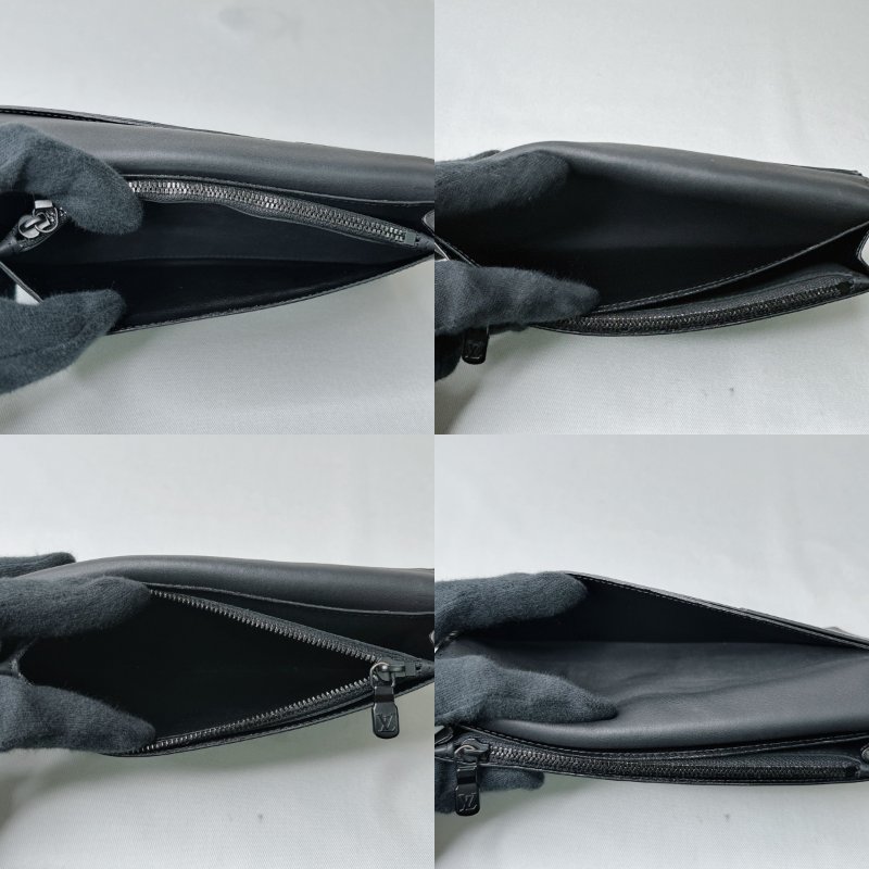 LV Brazza小牛皮壓紋對開長夾-7