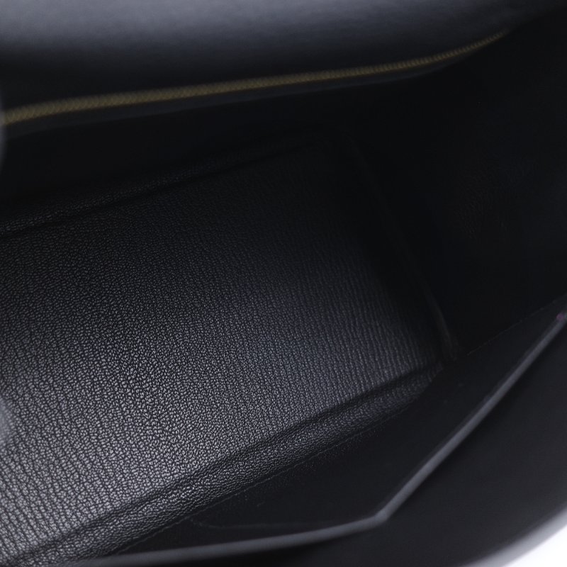 Hermès 愛馬仕 Kelly 28 黑色 Togo 小牛皮 金扣手提斜背兩用包-21