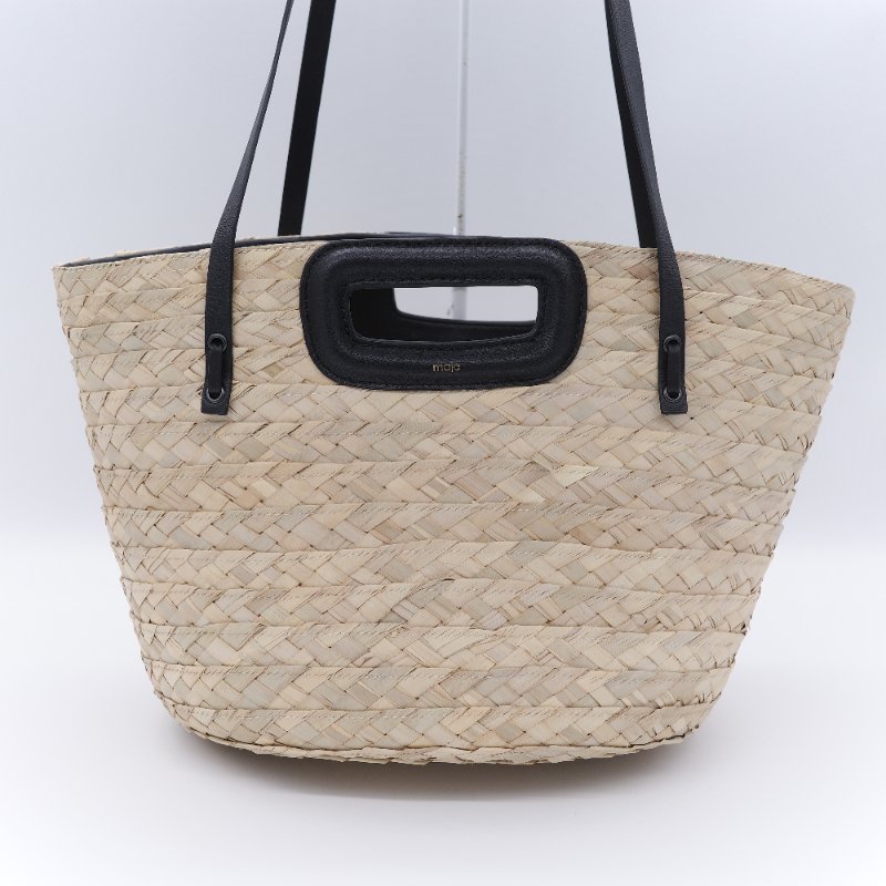 Maje 草編 手提 肩背包-1