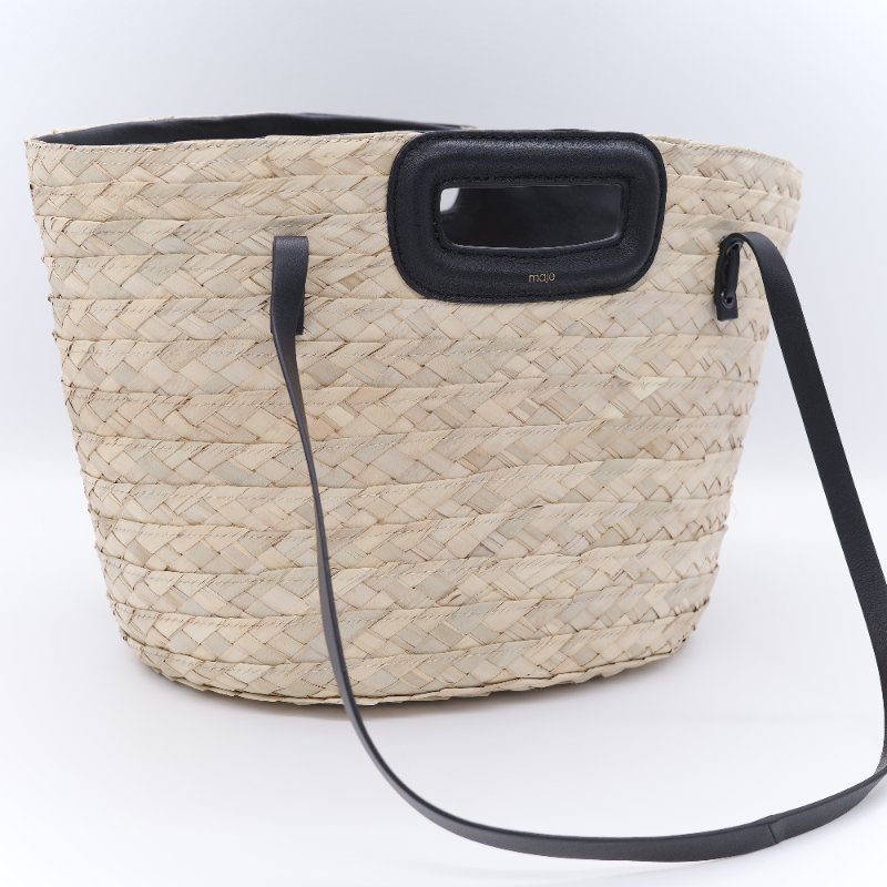 Maje 草編 手提 肩背包-5