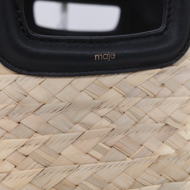 Maje 草編 手提 肩背包-7