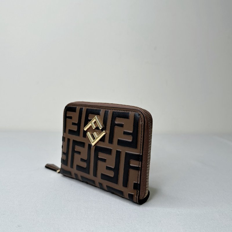 FENDI 全新FF Diamonds拉鍊短夾-2