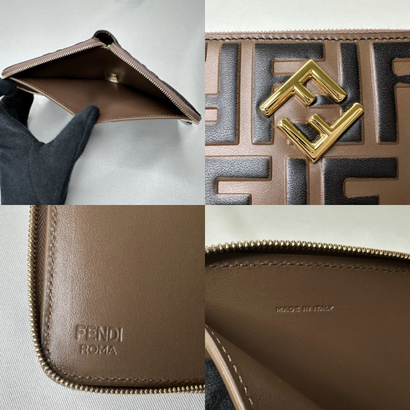 FENDI 全新FF Diamonds拉鍊短夾-7