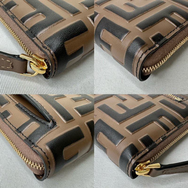 FENDI 全新FF Diamonds拉鍊短夾-9