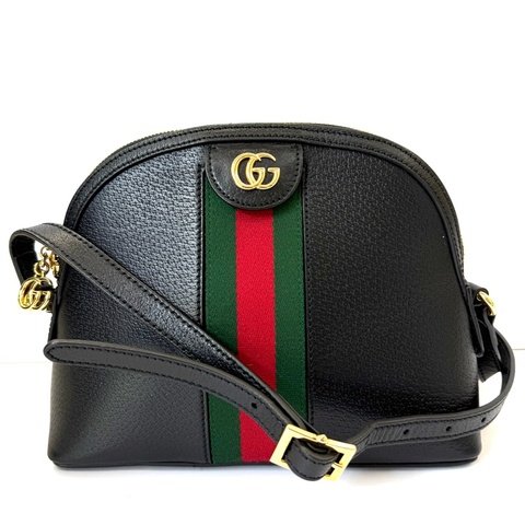 GUCCI 古馳 黑色OPHIDIA系列斜背包 499621