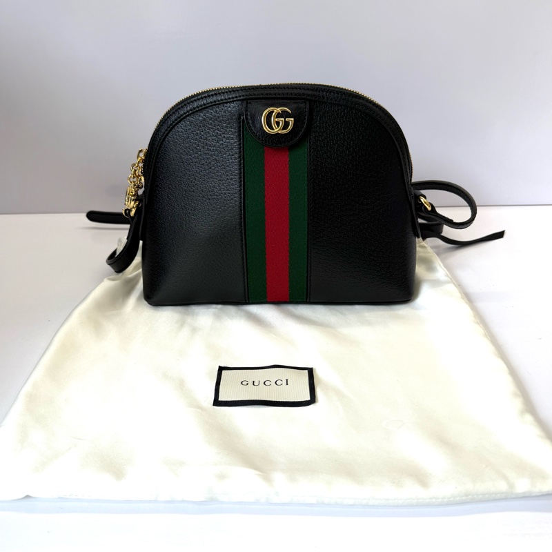 GUCCI 古馳 黑色OPHIDIA系列斜背包 499621-2