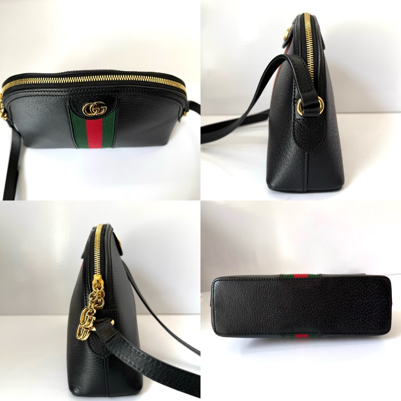 GUCCI 古馳 黑色OPHIDIA系列斜背包 499621-3