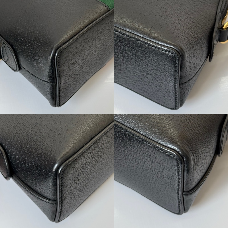 GUCCI 古馳 黑色OPHIDIA系列斜背包 499621-4