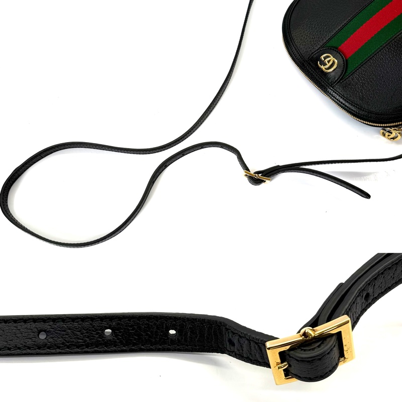 GUCCI 古馳 黑色OPHIDIA系列斜背包 499621-6