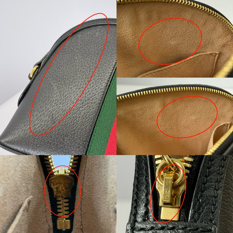 GUCCI 古馳 黑色OPHIDIA系列斜背包 499621-8