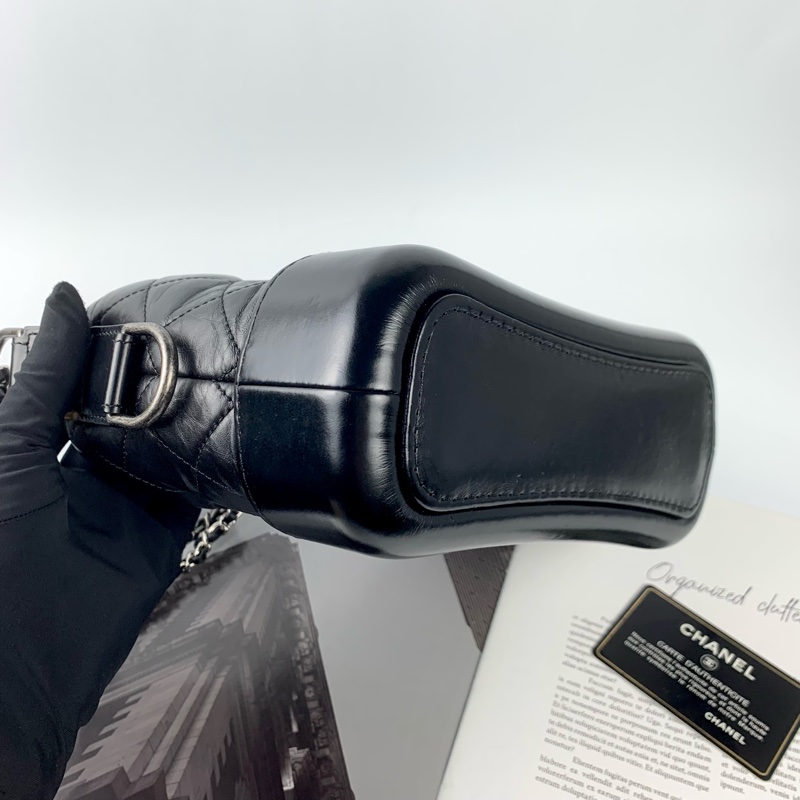 Chanel流浪包小號黑金 有防塵袋/保卡-3