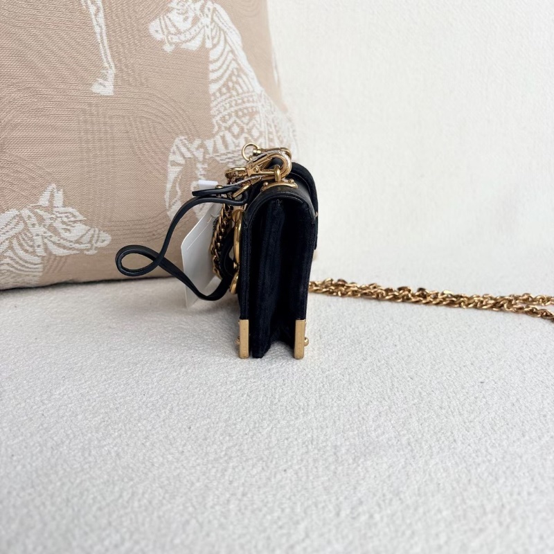 Prada mini絲絨雙面盒子包 黑色金扣 11*9*2 98新配件保卡 鏈條 塵袋-2