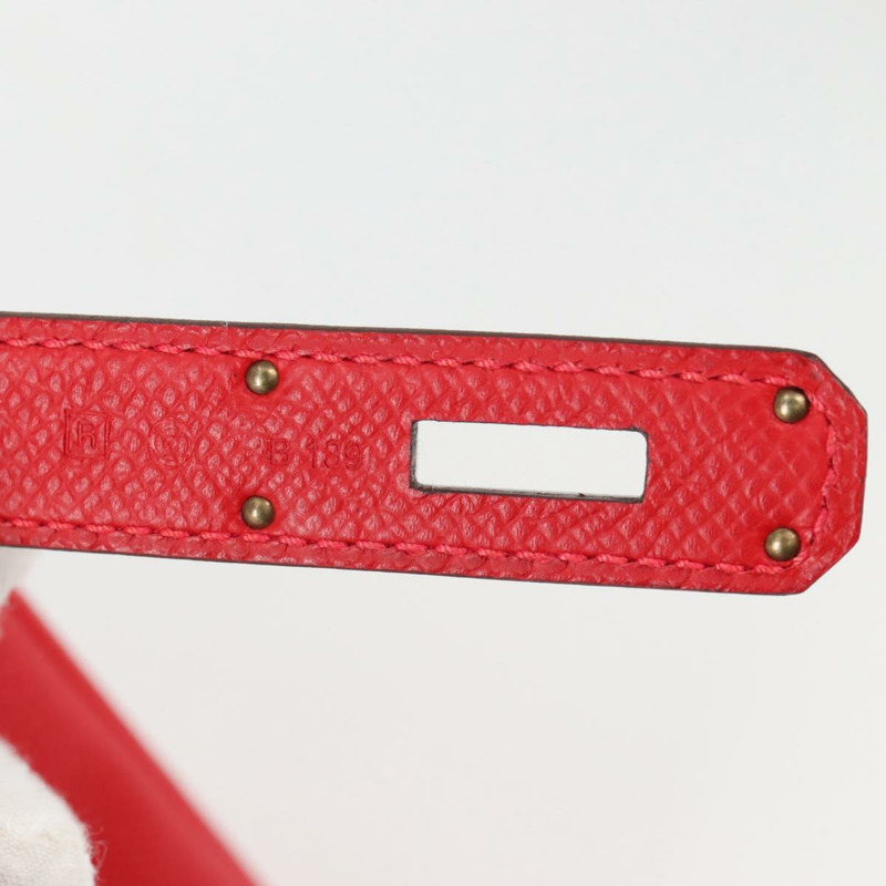 【日本直送】愛馬仕 Birkin 30 手提包，紅色銀色皮革，正品，貨號 134875SM-10